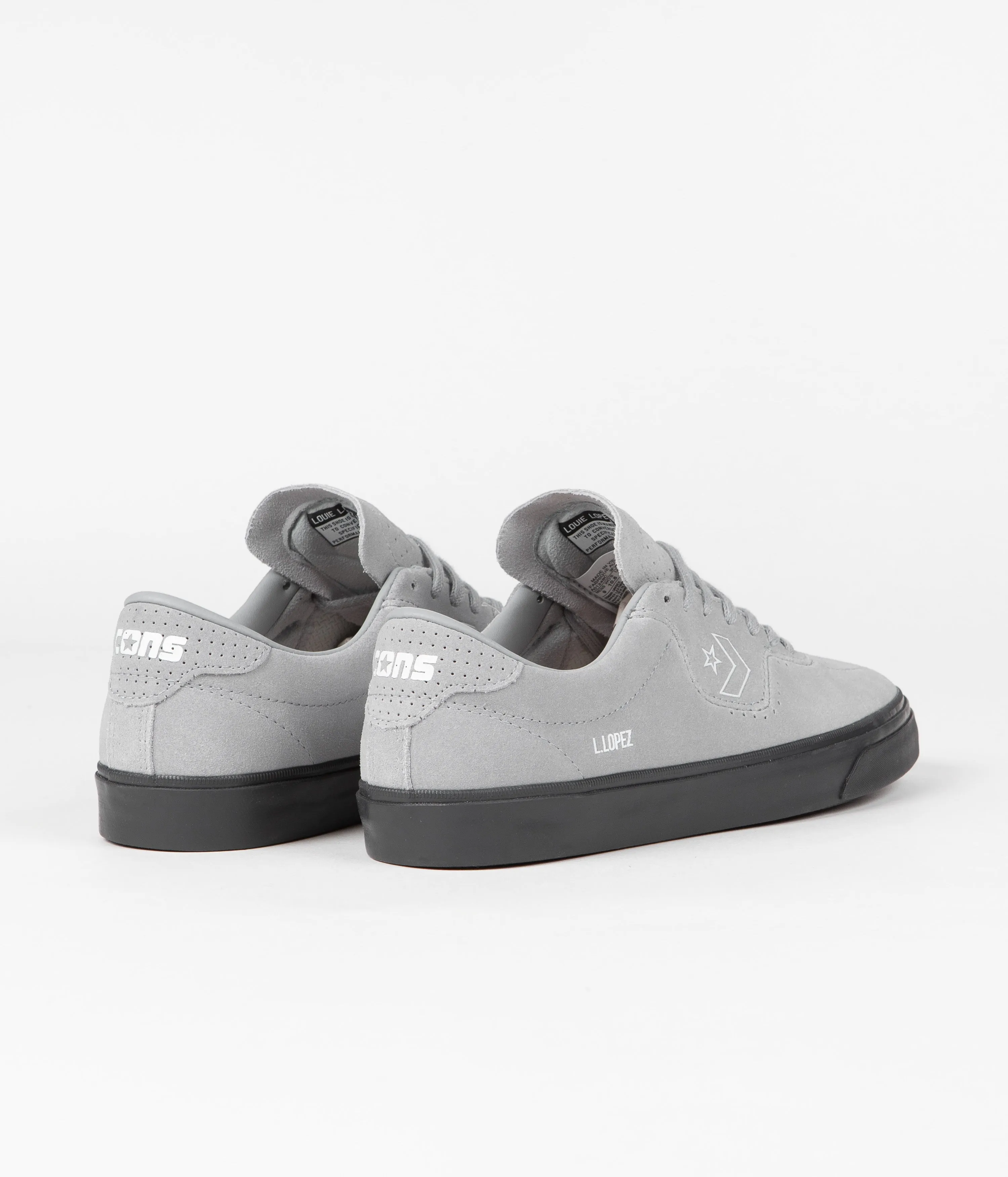 Converse Louie Lopez Pro Ox Shoes - Ash Stone / White / Dark Smoke Grey