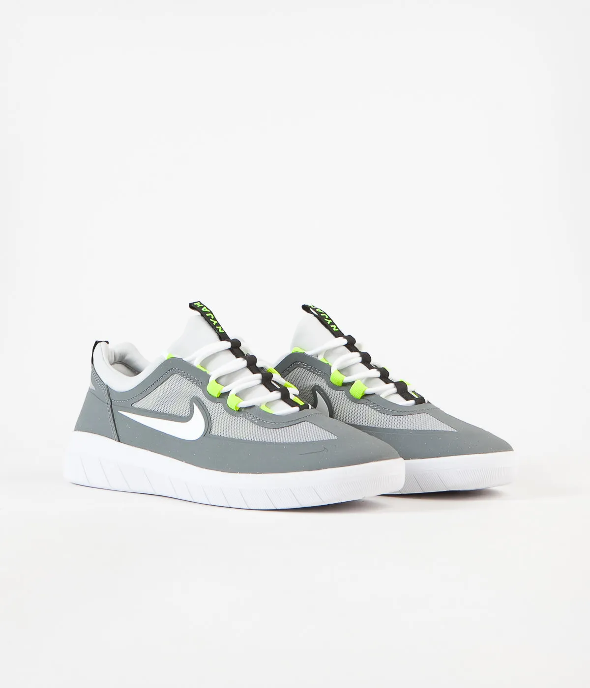 Nike SB Nyjah Free 2 Shoes - Smoke Grey / White - Light Smoke Grey